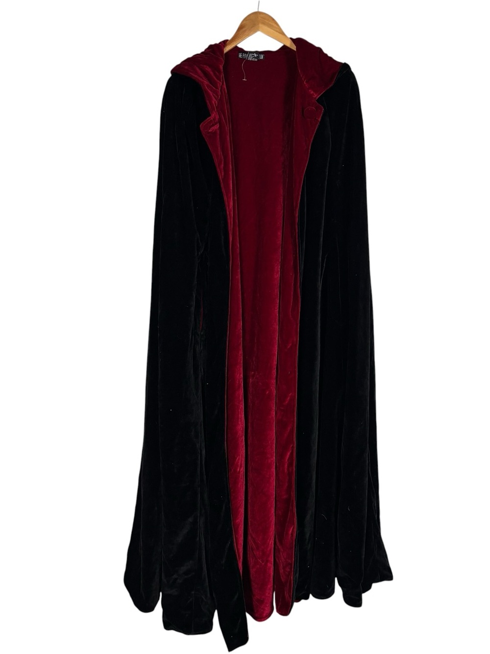 Pyramid Collection Hooded Black Red Velvet Cape Cloak Gothic Cosplay Whimsygoth